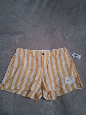 Old Navy Yellow and White Striped Women's Shorts